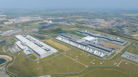 data center in Odense, Denmark, cloud or connectivity, hyperscaler, AI, IT, infrastrucutre, computing center.の写真素材
