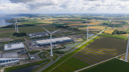 expansion of the data center in Eemshaven, Groningen, The Netherlands. Big tech, big data, AI...