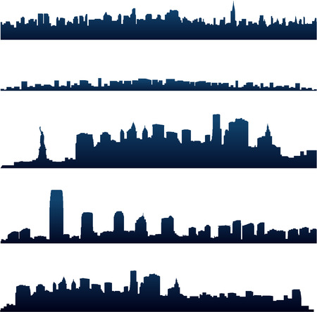 New York cityscapes and skylinesのイラスト素材