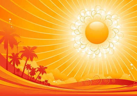 Summer travel backgroundのイラスト素材