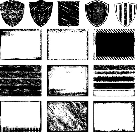 collection of grunge textures designのイラスト素材
