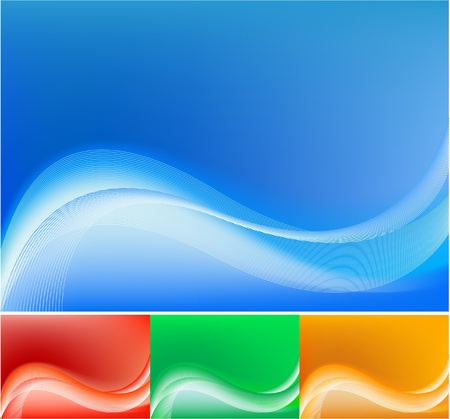 blue abstract waving backgroundのイラスト素材
