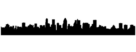 montreal city silhouetteのイラスト素材