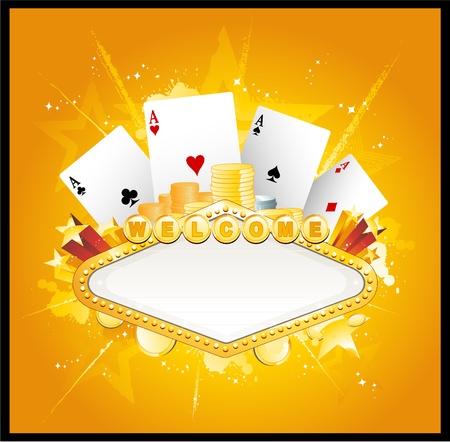 Casino gambling signのイラスト素材