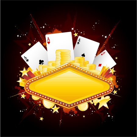 Casino neon signのイラスト素材