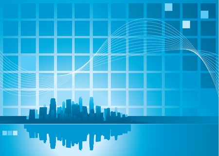 abstract city backgroundのイラスト素材