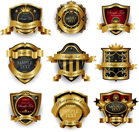 decorative ornate golden frameのイラスト素材