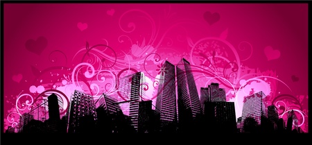 love city backgroundのイラスト素材
