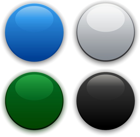 glossy round internet buttonsのイラスト素材