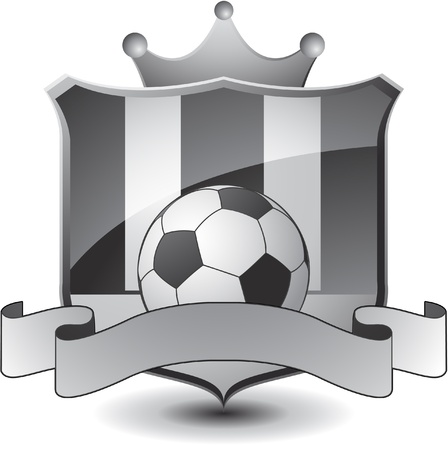 soccer emblem crownのイラスト素材