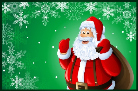 Santa Claus Christmas cardのイラスト素材