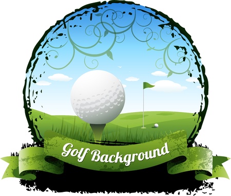 Golf backgroundのイラスト素材