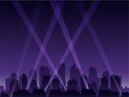 Party city at night illustrationのイラスト素材
