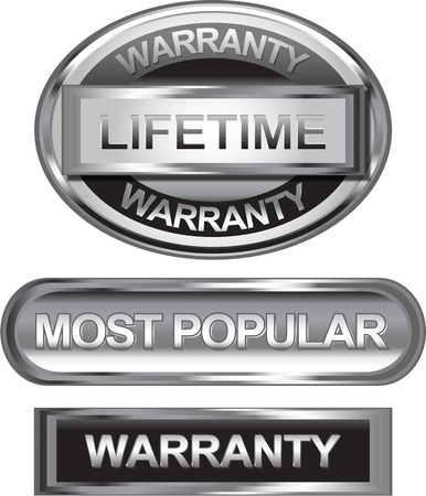 Silver retro stamp, sticker, tag, label, badgeのイラスト素材