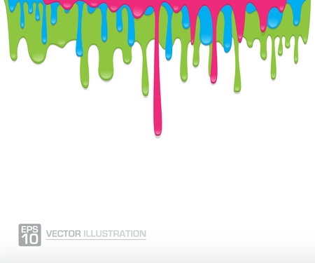 Paint colorful dripping background vector illustrationのイラスト素材