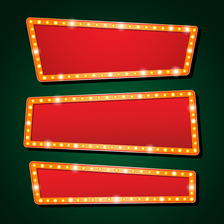 orange neon lamp letters font show cinema and theaterのイラスト素材