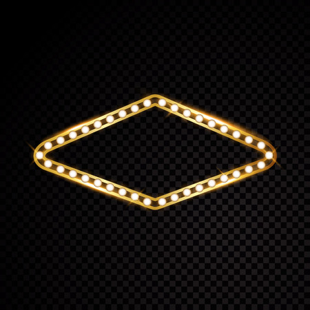 Diamond banner sign with glossy lightのイラスト素材