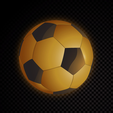 Gold soccer ballのイラスト素材