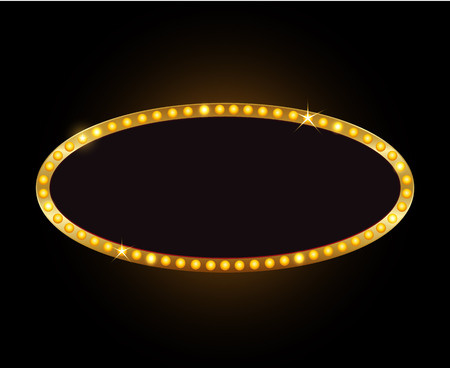 Brightly theater glowing retro cinema neon signのイラスト素材