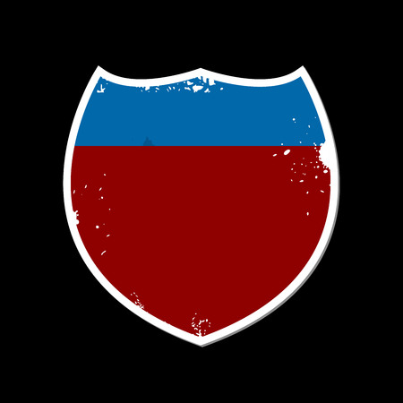 Highway vector roadsign on black backgroundのイラスト素材