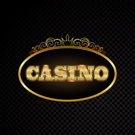 Brightly casino glowing vintage casino letters signのイラスト素材