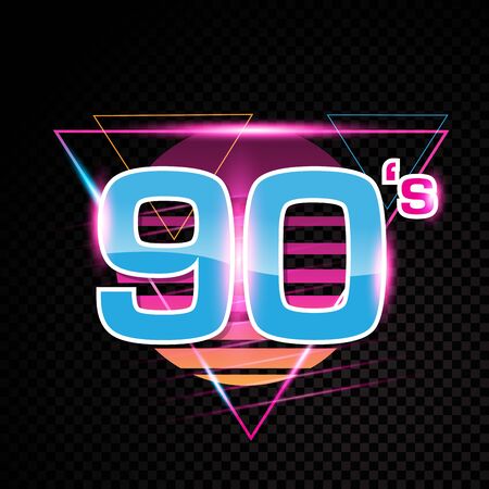 Party time The 80s style label. Vector illustration.のイラスト素材