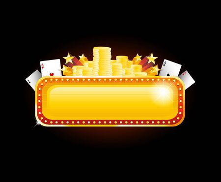 Casino place for text bannerのイラスト素材