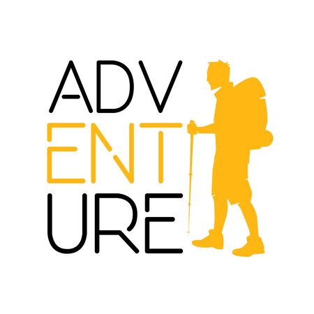 Adventure illustration, outdoor adventure . Vector graphic for t shirt and other uses.のイラスト素材