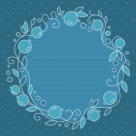 Postcard wreath and pattern.のイラスト素材