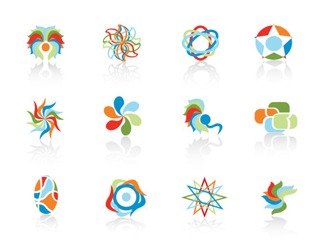 set of color abstract elements for designのイラスト素材