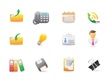 business and office icons for web designのイラスト素材
