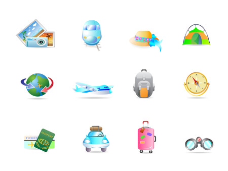 travel icon setのイラスト素材