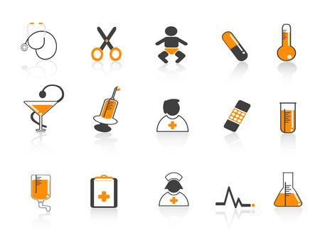 some simple and standard medical icons for designのイラスト素材