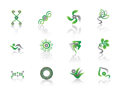 some Green Abstract Element for designのイラスト素材