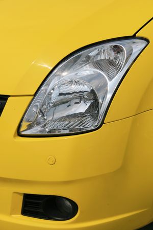 the background of yellow car lightの写真素材