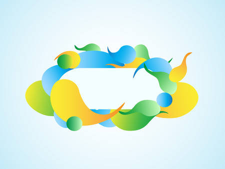 colorful pattern background with copyspace banner in the middleのイラスト素材