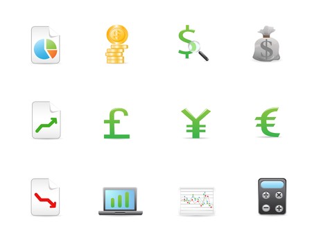 Economy & Finance icons for designのイラスト素材