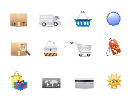 shopping consumerism icon set for designのイラスト素材
