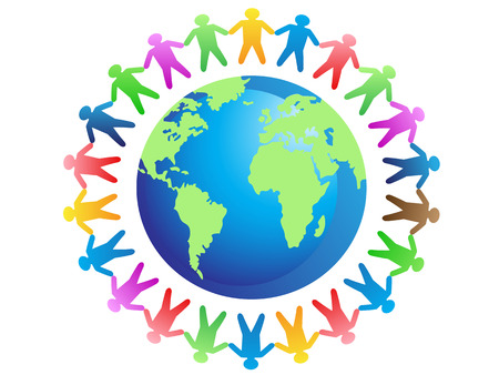 the concept of world brotherhoodのイラスト素材