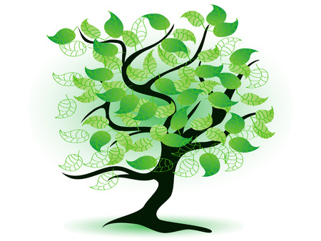 artistic green tree for designのイラスト素材