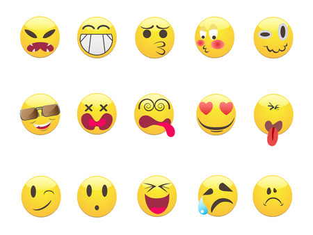 several Emoticons set for designのイラスト素材