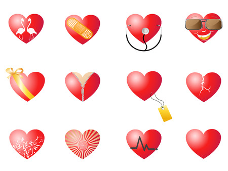 loving hearts set for Valentine designのイラスト素材
