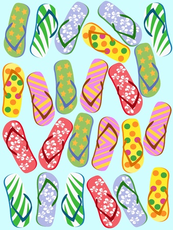the background of Flip flops seamlessのイラスト素材