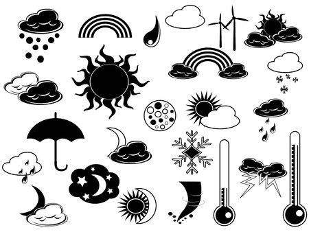 black weather icon for web designのイラスト素材