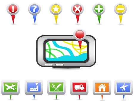 GPS and Navigation icons for designのイラスト素材