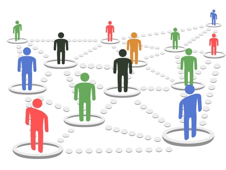 isolated business Network concept on white backgroundのイラスト素材