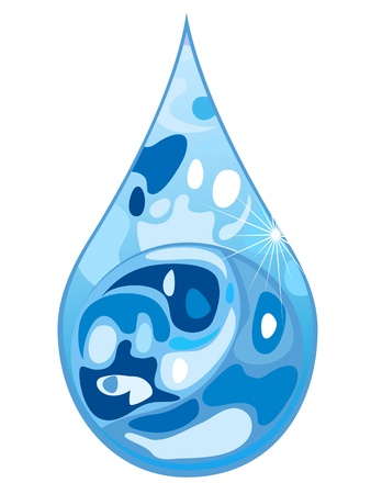 abstract design of water dropのイラスト素材