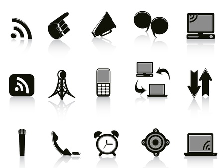 Isolated communication Icons on white background のイラスト素材