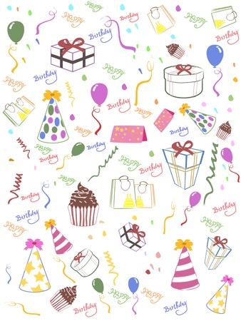 Seamless happy birthday background for designのイラスト素材
