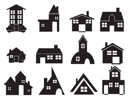 set of house icons for web designのイラスト素材